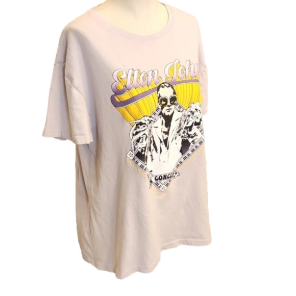 Womens Elton John light lavender graphic tee size Large. - Picture 4 of 13